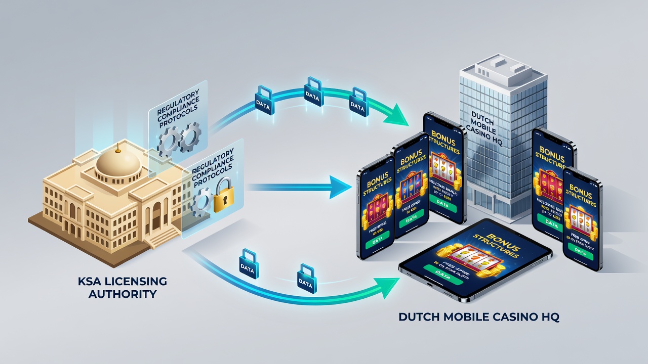 Mobiele casino app met bonusoverzicht en KSA logo